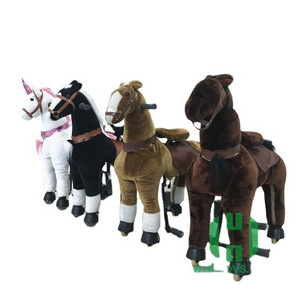 Top quality CE Horse Plush rocking horse toy Walking Animal Mechanical Horse for sale