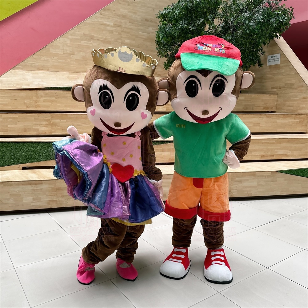 New design inflatable realistic monkey couple cosplay adult cartoon character inflatable mascot costume