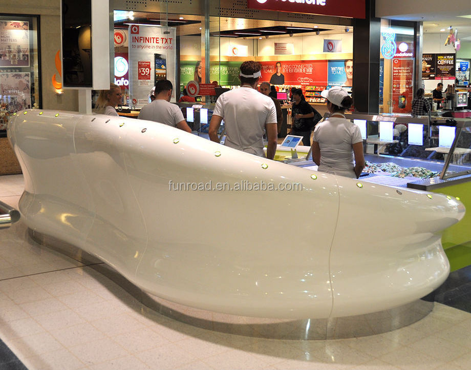 Food and beverage display kiosk, food kiosk displays for shop mall