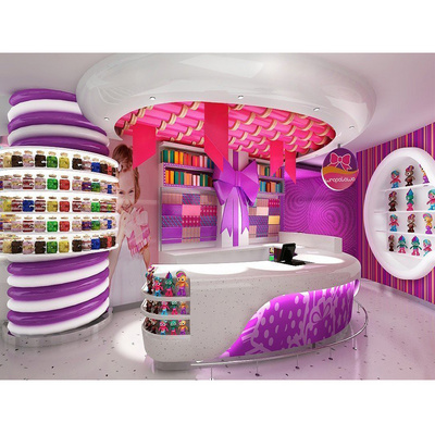 Colorful Design Candy Store Interior Display Stand with Candy Trees Candy Shop Display Furniture