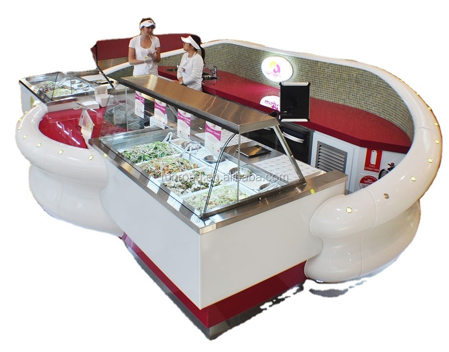 Food and beverage display kiosk, food kiosk displays for shop mall