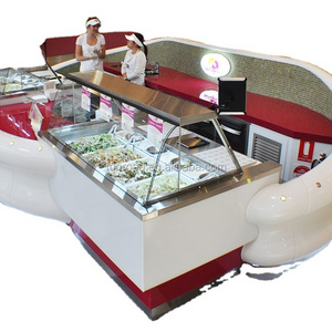 Food and beverage display kiosk, food kiosk displays for shop mall