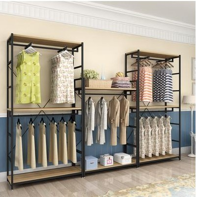 Zara Style Clothing Retail Store With Display Racks Simple Display Shelf Save Space