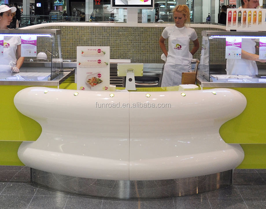 Food and beverage display kiosk, food kiosk displays for shop mall