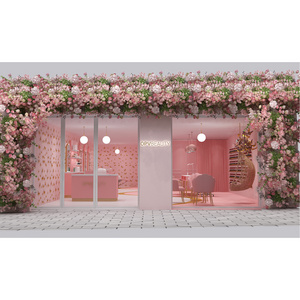 Pink Nail Beauty Salons Store Cosmetic Shop Decor Design Beauty Shop Interior Decoration For Manicure Shop