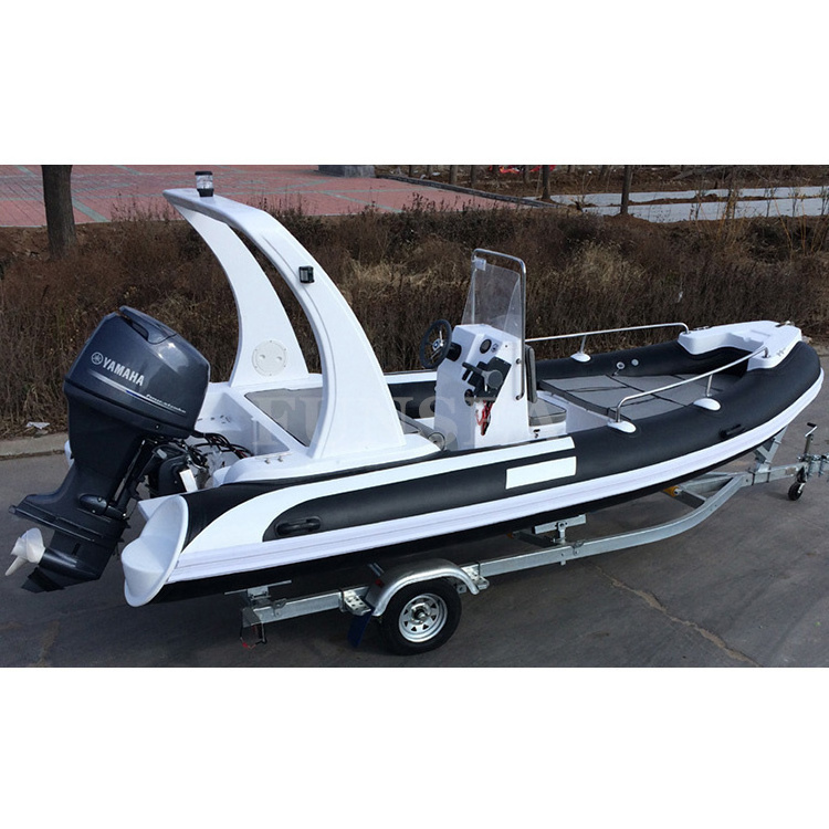 Favourite 17 18 Ft Small Inflatable Fiberglass RIB PVC or Hypalon Speed Fishing Yacht Scuba Diving Boat with Motor