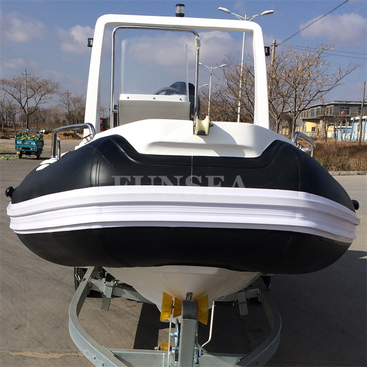 Favourite 17 18 Ft Small Inflatable Fiberglass RIB PVC or Hypalon Speed Fishing Yacht Scuba Diving Boat with Motor