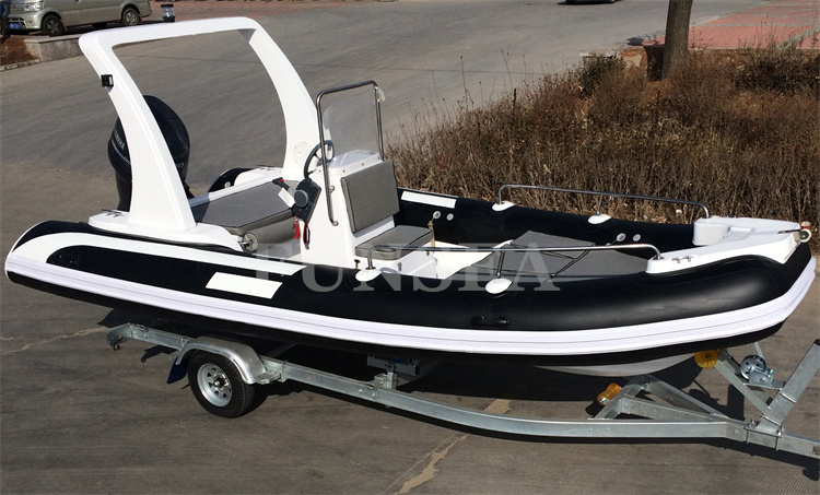 Favourite 17 18 Ft Small Inflatable Fiberglass RIB PVC or Hypalon Speed Fishing Yacht Scuba Diving Boat with Motor