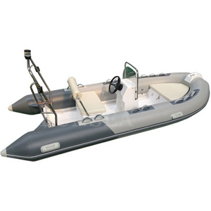 High efficient 13 foot aluminum pilot 3.9 meters pvc / hypalon air tube 390 inflatable pontoon fishing boat fiberglass boats