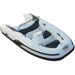 10ft 3 mtrs 300 small size luxury mini yacht deep v fiberglass hull PVC or hypalon inflatable air tube rowing rib tender boat