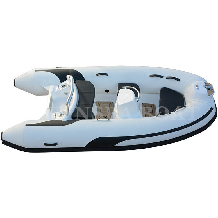 10ft 3 mtrs 300 small size luxury mini yacht deep v fiberglass hull PVC or hypalon inflatable air tube rowing rib tender boat