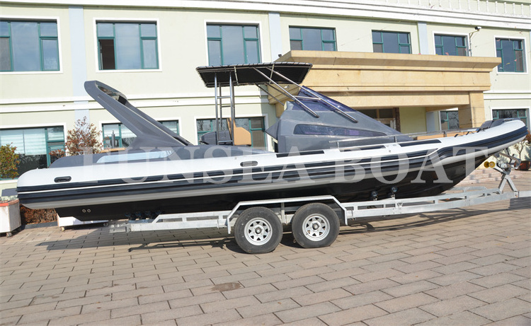 The new listing 32ft 9.6 meters big luxury yacht cabin bathroom hypalon cruiser rib boat