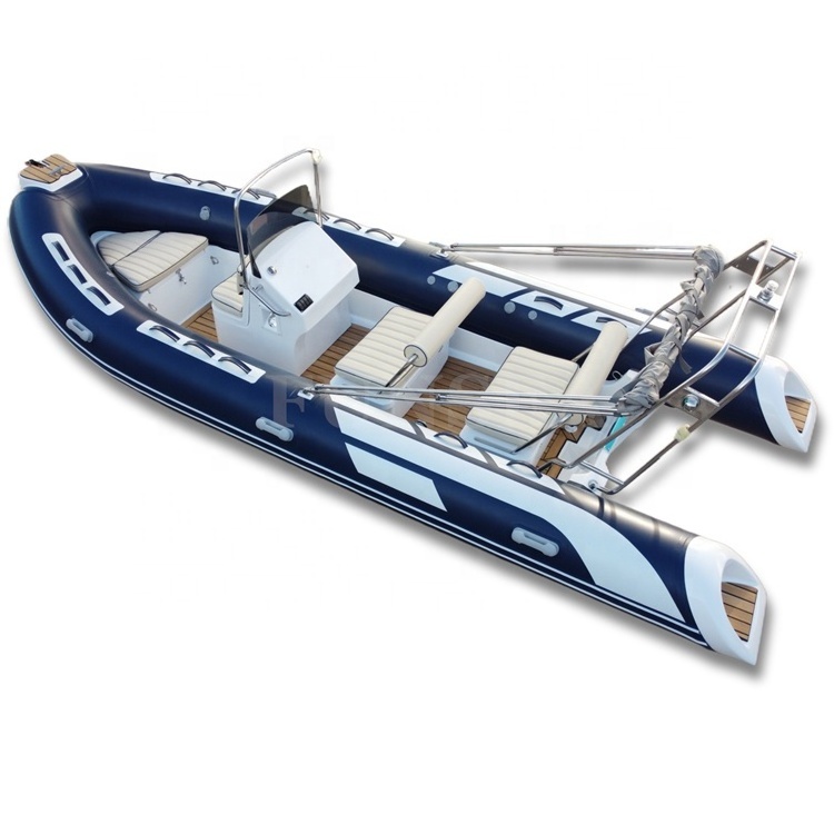 Good price 17 foot 5.2m rowing fishing inflatable rib pontoon aluminum boat electric plastic  520