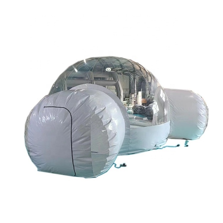 New design inflatable bubble single room with two doors transparent inflatable bubble camping tent