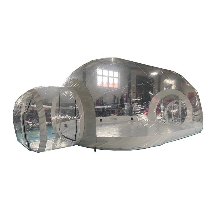 New design inflatable bubble single room with two doors transparent inflatable bubble camping tent