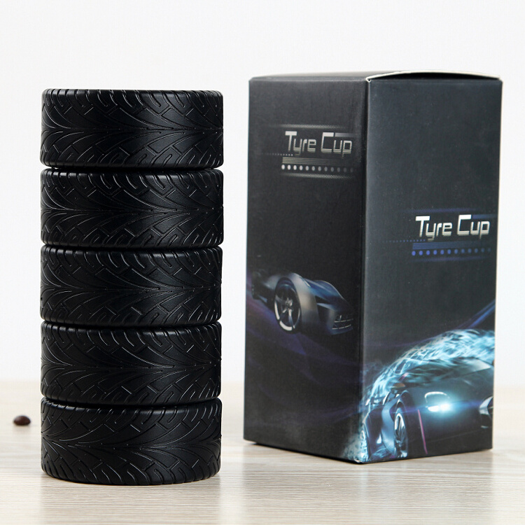 Personalized Tyre Shaped Travel Cup Mug for Car Promotional Gifts