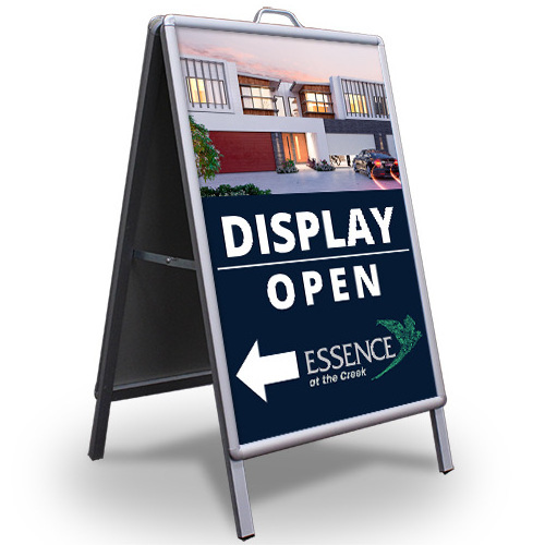 Indoor Outdoor Advertising Poster Display Stand, Custom Print A Frame Sign Stand