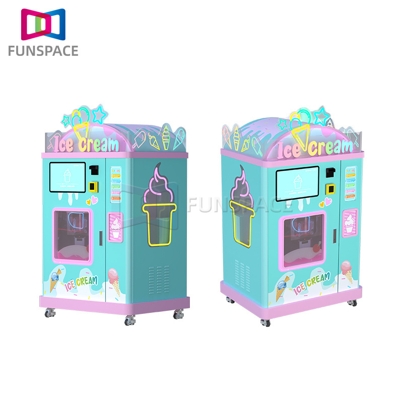 Funspace Custom big touch screen  Smart Self-Service Soft servw Ice Cream Vending Machine Fully Automatic