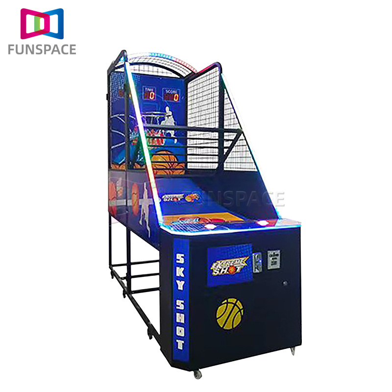 Funspace Adult Indoor Electronic Arcade Basketball Games Machines Coin Operated Competition Interactive Game Basketball Machine