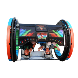 Funspace technology Outdoor Carnival Amusement Park Rides Happy Double players 360 Degree Remote Control Rolling Car