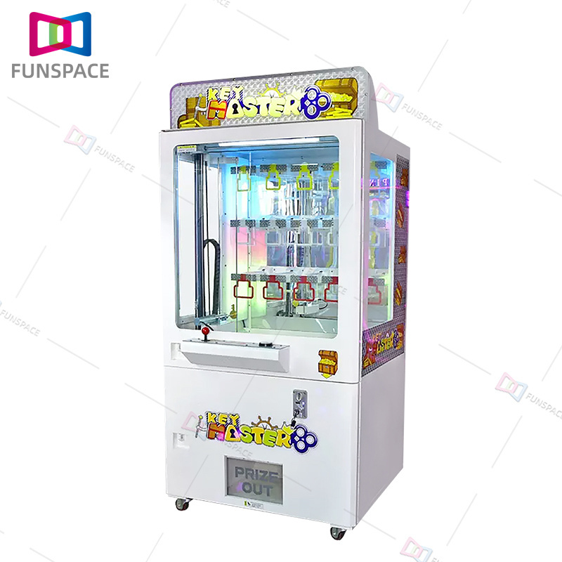 Funsapce Coin Operated 15 Holes Golden Key Game Key Master Bill Acceptor Claw Machine Vending Machine For Shopping Mall