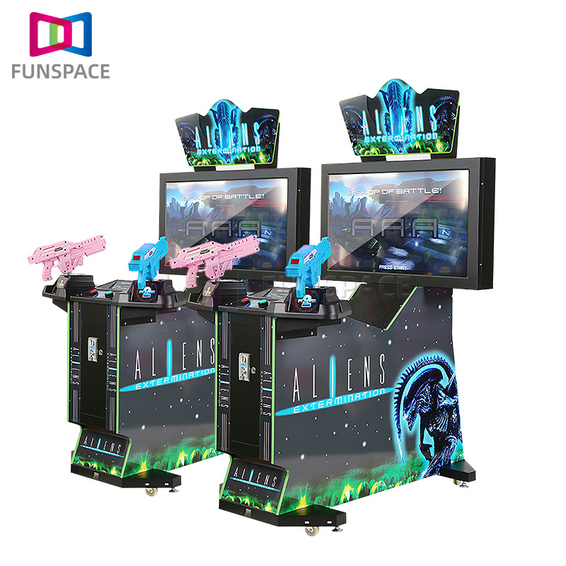 Funspace New Model 42 Inch Arcade Alien Shooting Game Machine Aliens Extermination Game Machine