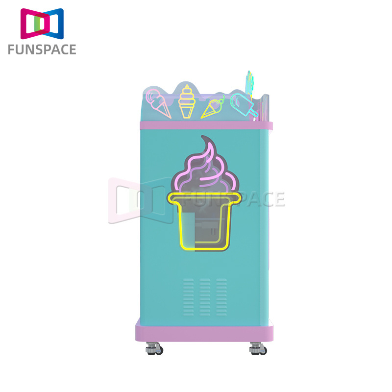 Funspace Customized 24-Hour Self-Service Smart Fully Automatic Ice Cream Maker Touch Screen Soft Ice Cream Vending Machine