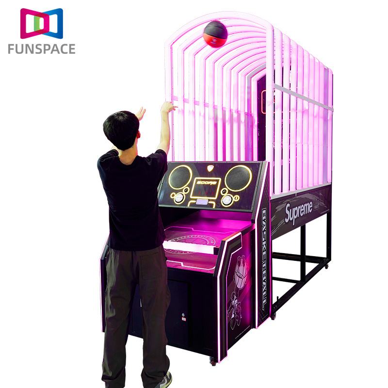 Funspace Factory Price Indoor Arcade Coin Operated Adult Competition Interactive Game Basketball Machine