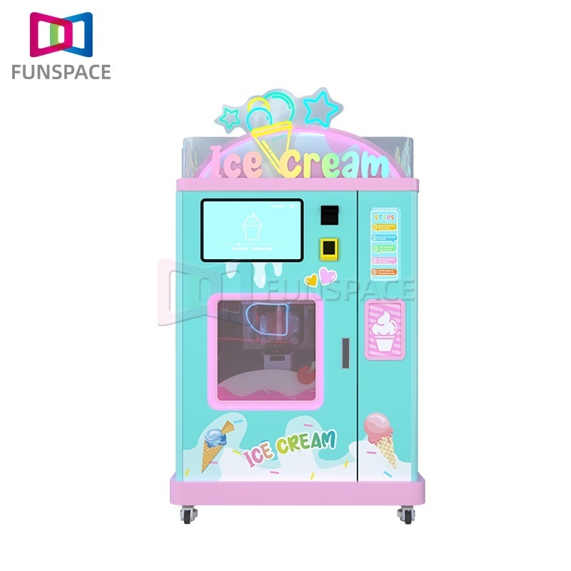 Funspace Custom big touch screen  Smart Self-Service Soft servw Ice Cream Vending Machine Fully Automatic