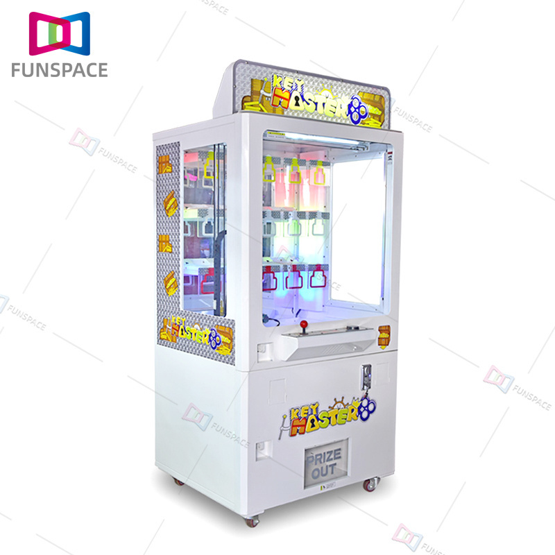 Funsapce Coin Operated 15 Holes Golden Key Game Key Master Bill Acceptor Claw Machine Vending Machine For Shopping Mall