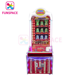 Funspace Coin Operated Redemption Lottery Arcade Game Machines Hitting The Clown Shooting Throw Ball Game Machine