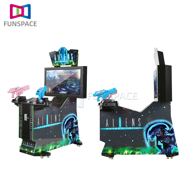 Funspace New Model 42 Inch Arcade Alien Shooting Game Machine Aliens Extermination Game Machine