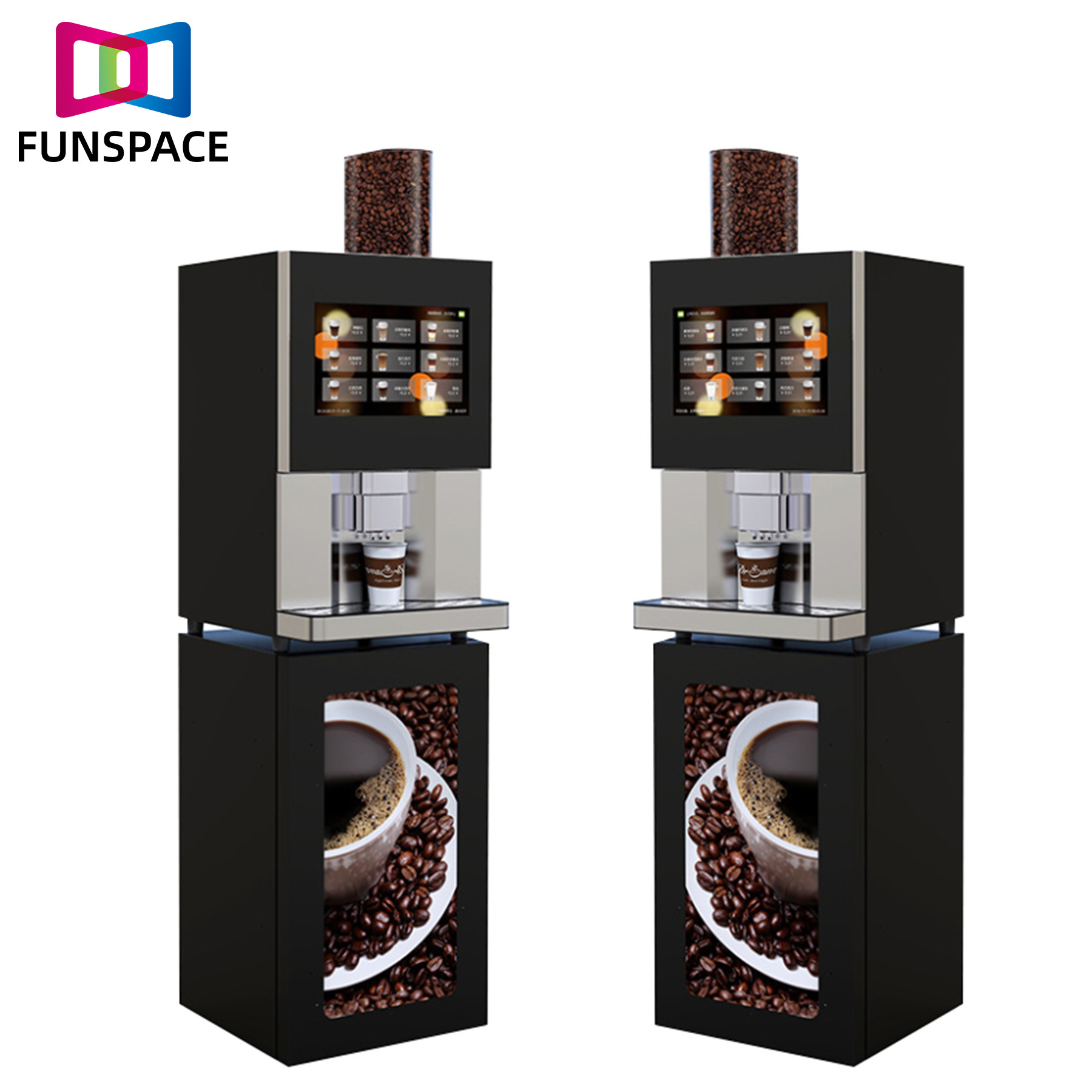 2023 new design coffee fully vending machine Commercial Smart Robot Kiosk Hot Chocolate Automatic Coffee bean Vending Machine