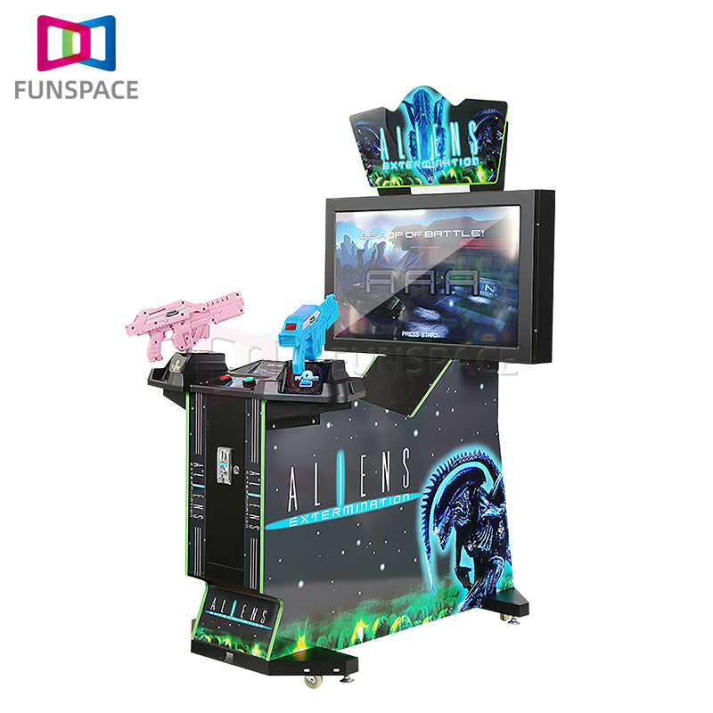 Funspace New Model 42 Inch Arcade Alien Shooting Game Machine Aliens Extermination Game Machine