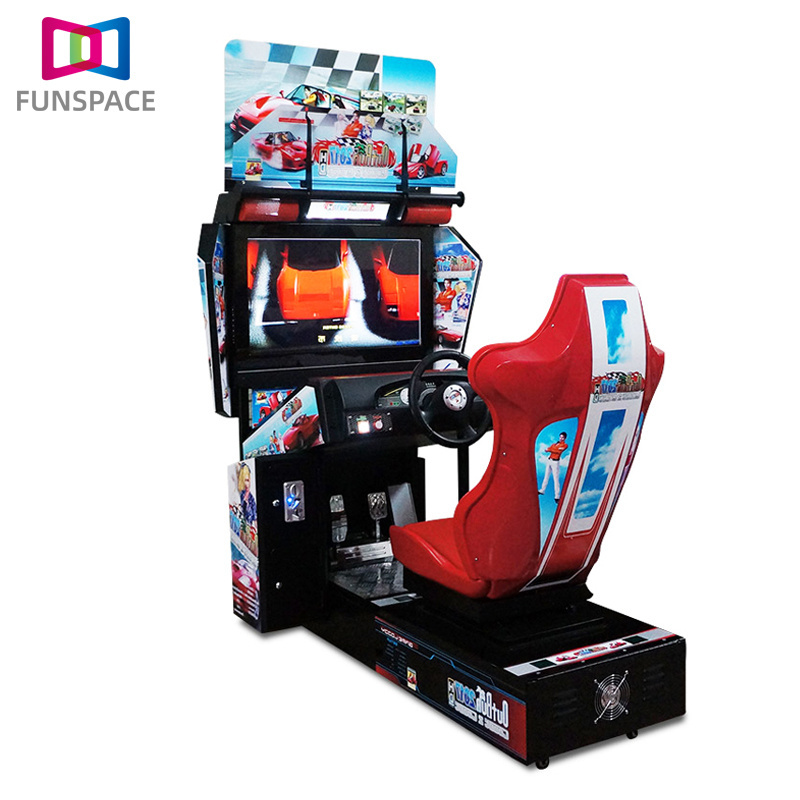 Funspace  Motion Racing Simulator 32 LCD Driving Simulator Car Racing Outrun Coin Operated Arcade Games Machine