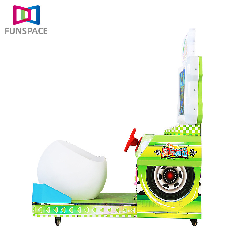 Coin Operated 26 Inch Happy Racing Car Kidies Simulates Arcade Racing Games  With Chair For Supermarket Center