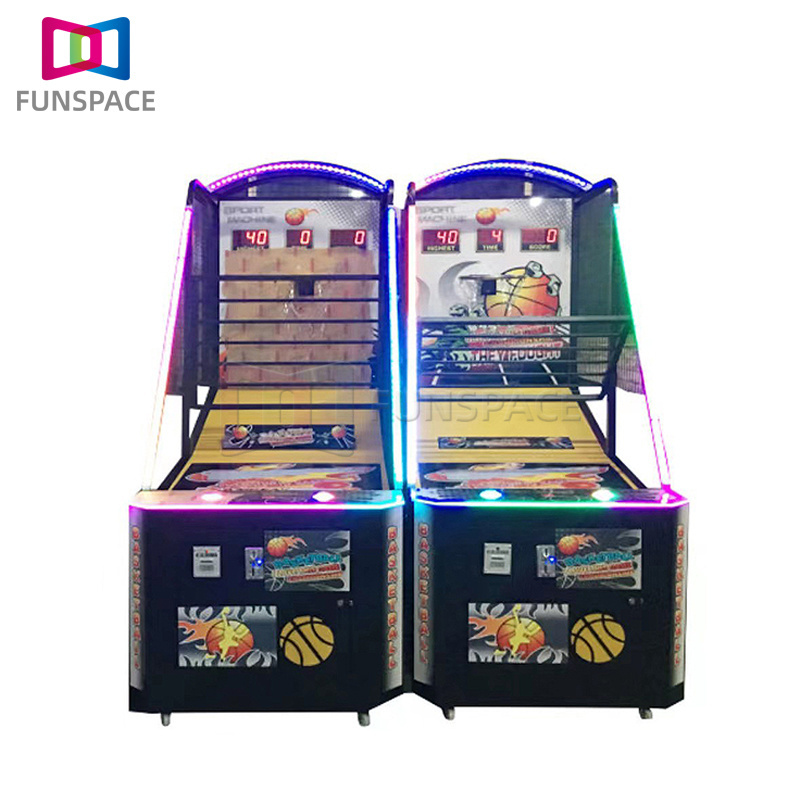 Funspace Adult Indoor Electronic Arcade Basketball Games Machines Coin Operated Competition Interactive Game Basketball Machine