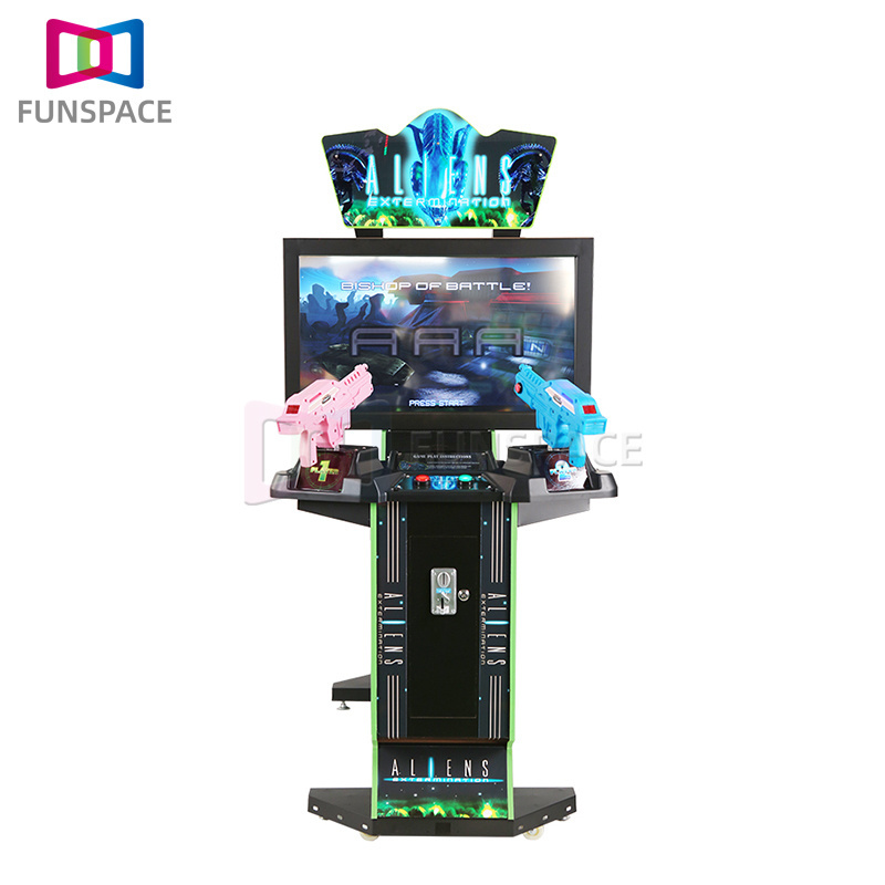 Funspace New Model 42 Inch Arcade Alien Shooting Game Machine Aliens Extermination Game Machine