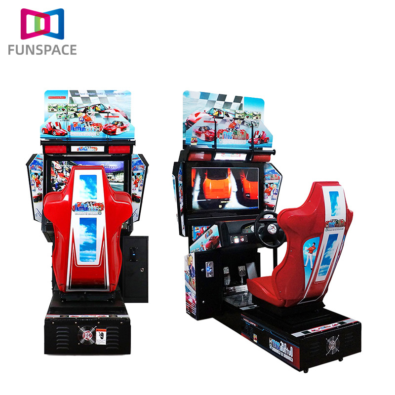 Funspace  Motion Racing Simulator 32 LCD Driving Simulator Car Racing Outrun Coin Operated Arcade Games Machine