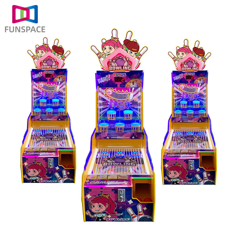 Children Park Kids Coin Operated Redemption Tickets Arcade Mini Bowling Dunk Game Machine