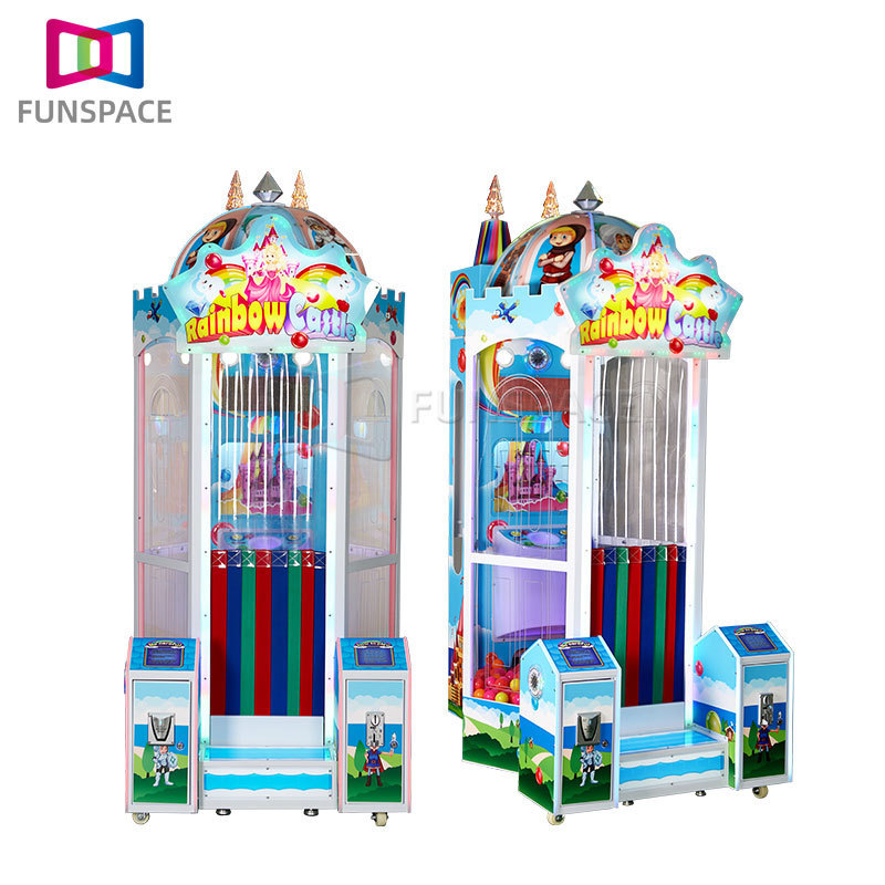 Rainbow Treasure Drop Ball Arcade Game Machine Coin Operated for Kids and Parents Ticket Redemption Game for Sale