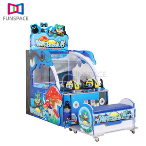 Wholesale Double Players Simulation Gun Shooting Arcade Kids Ball Shooting With Kids Chair For Games Center