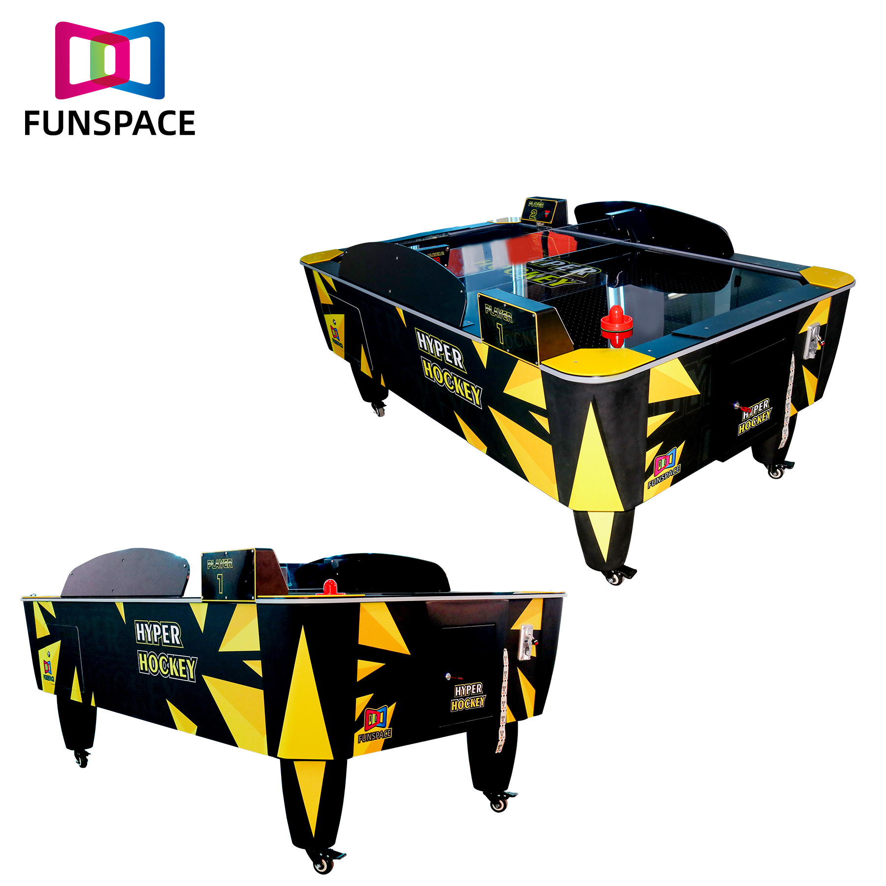 Funspace Cheap Custom New Design Arcade Coin Operated Luxury 2 Players Hockey Table With Electronic Scorer