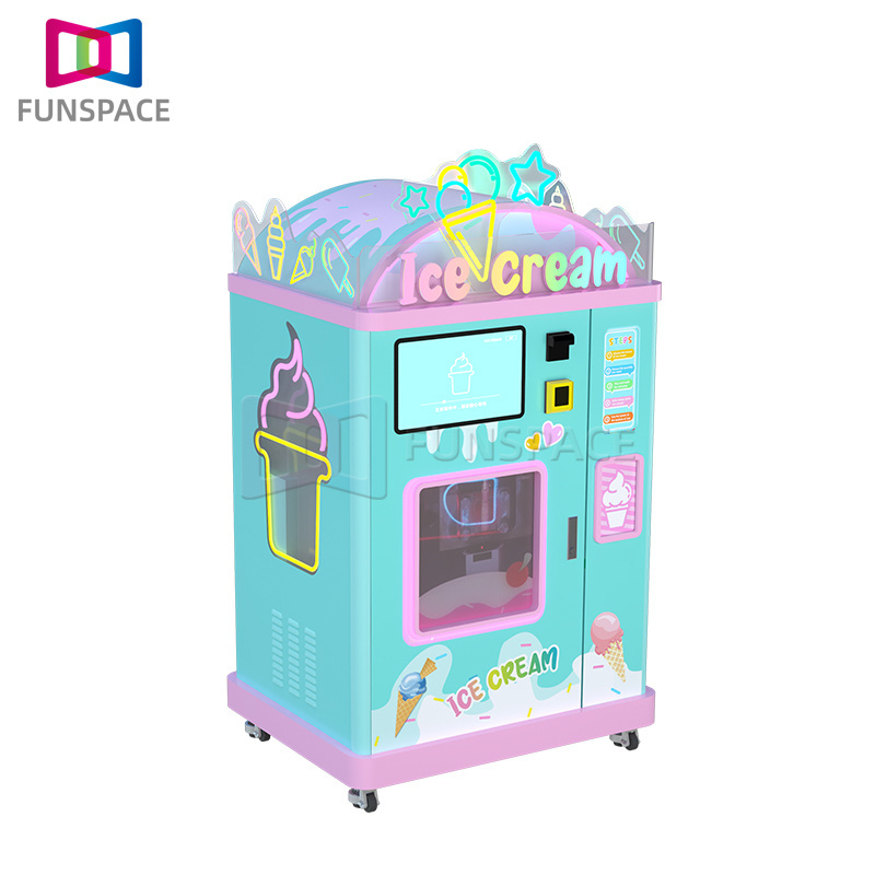 Funspace Custom big touch screen  Smart Self-Service Soft servw Ice Cream Vending Machine Fully Automatic