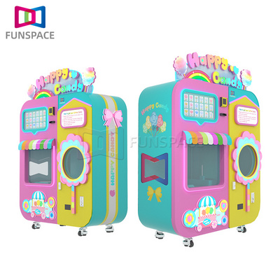 New design Cotton Candy Machine with sugar Selling Automatic Cotton Vending Machine Cotton Candy