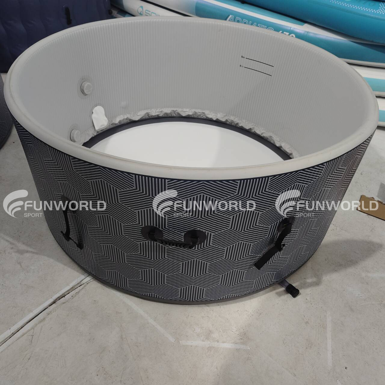 Funworldsport Portable Bathtub For Adults Drop Stitch Spa Pool For Home Use Inflatable Outdoor Hot Tub Spa