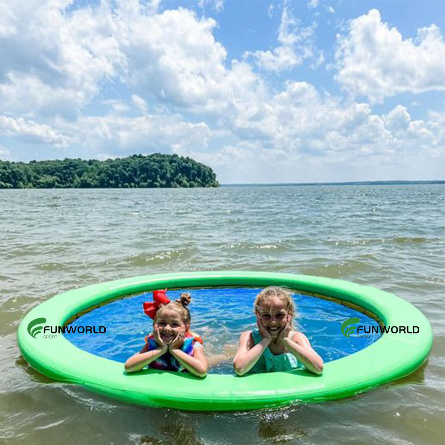 Funworldsport High Quality PVC Inflatable Floating Water Mat Platform For Boats Pools