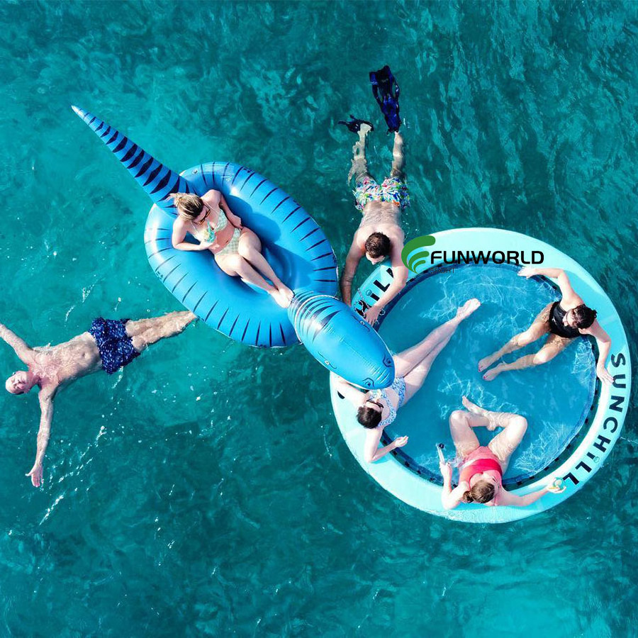 Giant waterpad float floating hammock marine air sun pad for relax