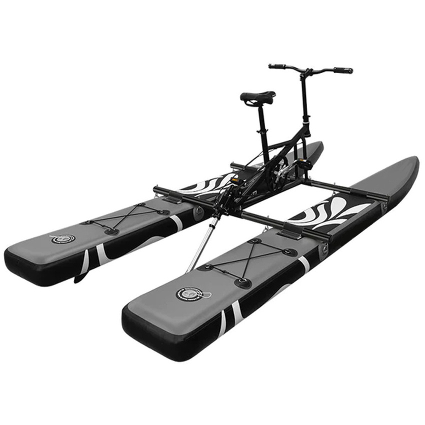 Funworldsport Inflatable hydrofoil water bike Pedal Boat  Double Person Water Bike Pontoon Boat With Pedal Drive