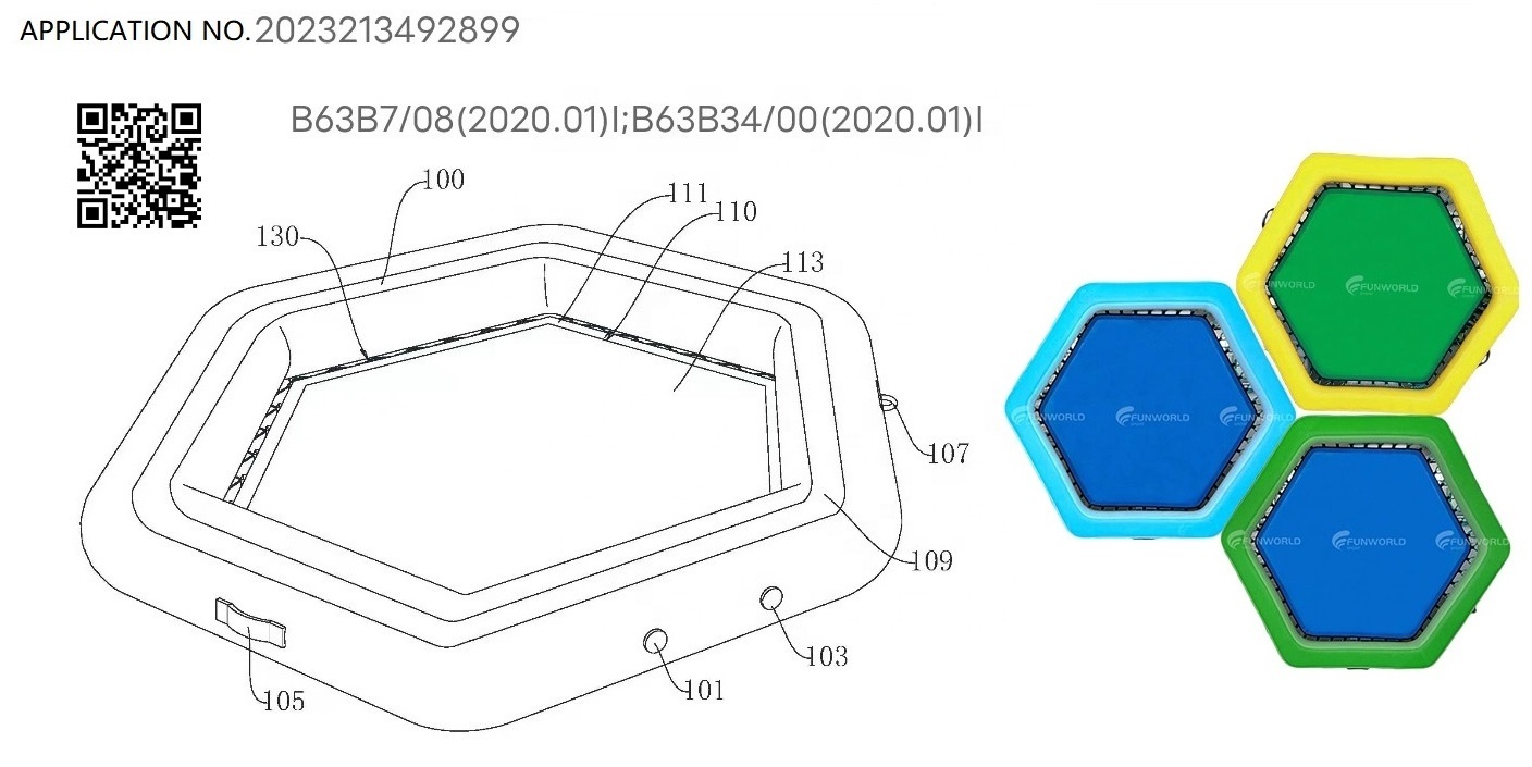 2024 Outdoor Portable Inflatable Platform Water Floating Swimming Platform Dock Floats